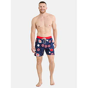 License Men’s Graphic Swim Shorts: Spider-Man Shrek Jaws Simpsons Mickey, Captain America $4.18