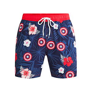Men's Graphic Swim Shorts: Jaws, Shrek, Captain America, The Simpsons, & More