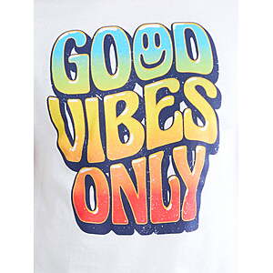 Men's Good Vibes Only Cotton Graphic Tee SMALL $1.48