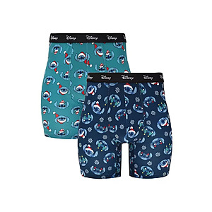 Nightmare Before Christmas or Stitch Men's 2-Pack Boxer Briefs $2.87
