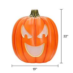 Way To Celebrate Animated Jack-o'-Lantern Halloween Décor, 22 in, Plastic Pumpkin $7.47