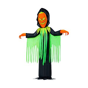 Way To Celebrate Inferno Pumpkin Reaper Airblown Yard Inflatable, Orange/Green/Black, approx 20 ft, $47.25