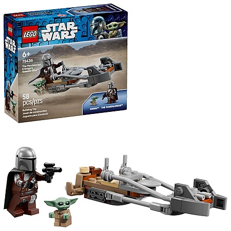LEGO Star Wars The Mandalorian & Grogu’s Speeder Bike 75436 + more 30% off Star Wars toys $6.99