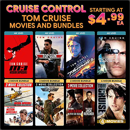 Tom Cruise Movies As Low As $4.99!