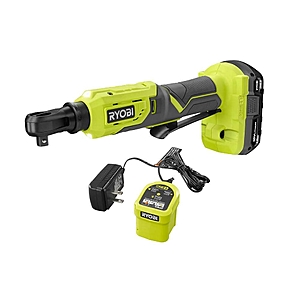 YMMV RYOBI ONE+ 18V Cordless 3/8 in. 4-Postion Ratchet Kit with 1.5 Ah Battery and Charger - $50