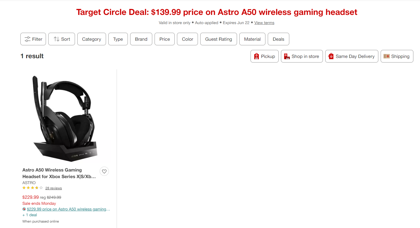 Target Circle Members Astro A50 Wireless Gaming Headset for Xbox