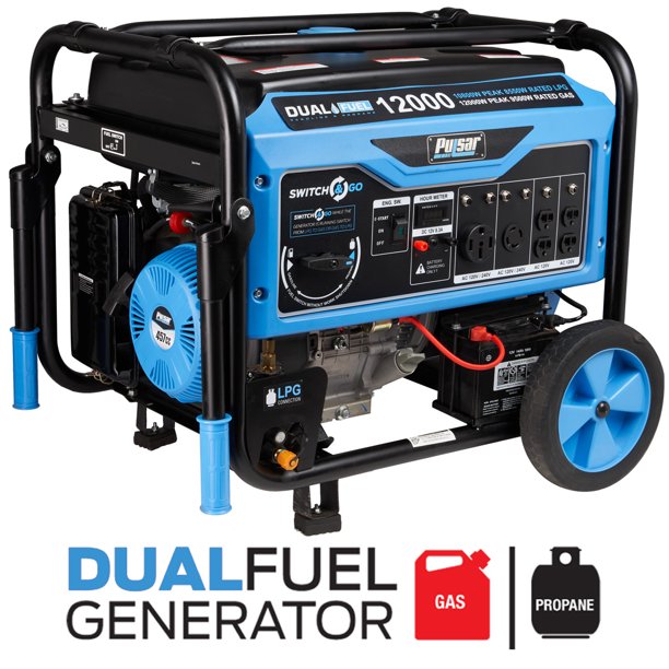 Pulsar 12000 Watt Dual Fuel Push Button Start Power Generator $799+$49.97 shipping(reg $979)