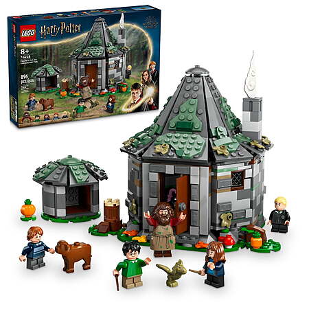 LEGO Harry Potter Hagrid's Hut: An Unexpected Visit - Harry Potter Toy for Boys & Girls Ages 8+ - Kids Building Toys W/ Buildable House, 7 Minifigures & Dragon - 76428 $30.5