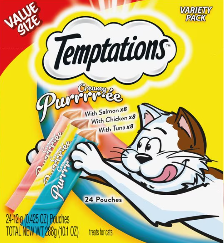 Chewy: Temptations Variety Pack Lickable Cat Treats (Creamy Puree Salmon, Chicken & Tuna) $7.77 + Free S/H
