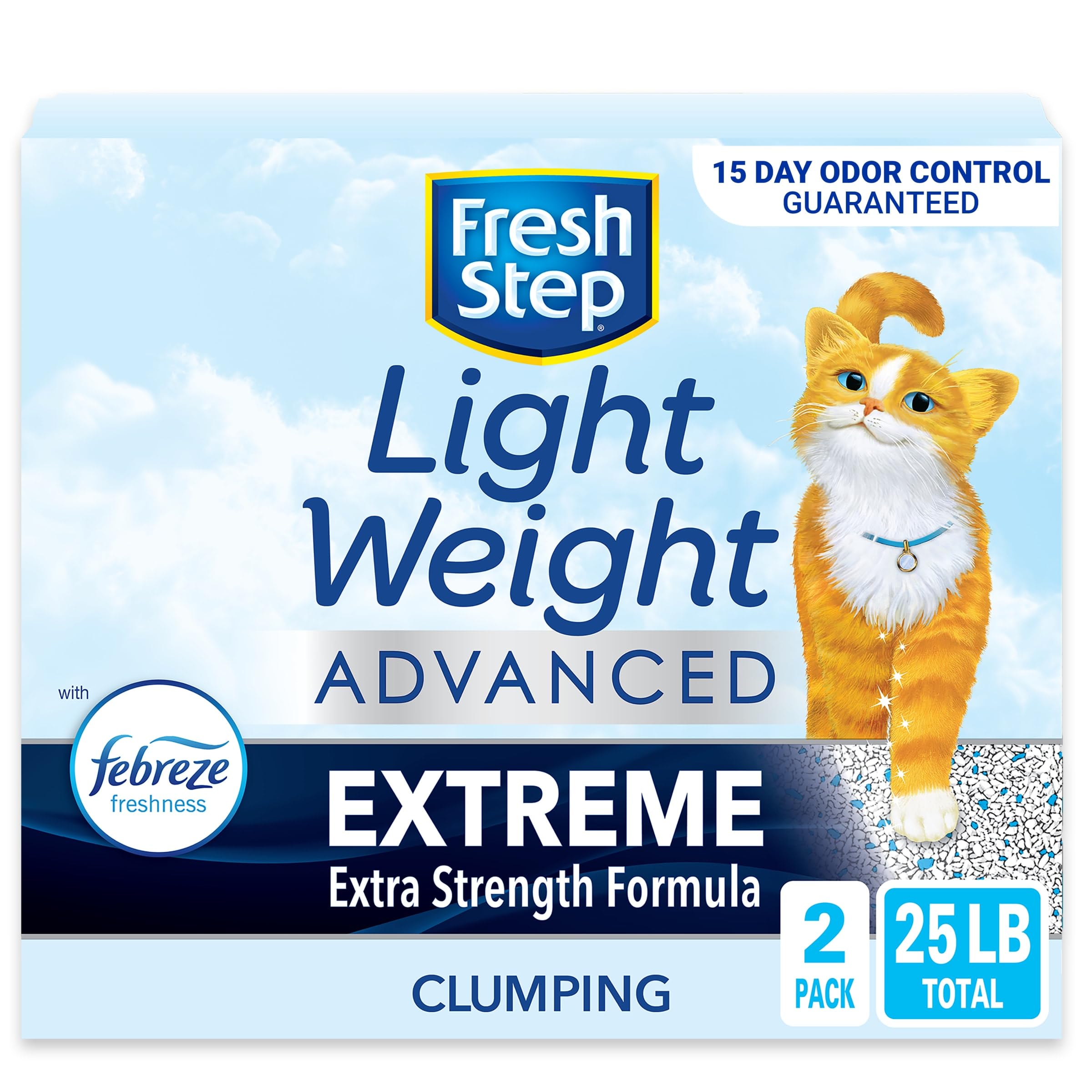 25lbs Fresh Step Advanced Clumping, Extreme Odor Control Cat Litter 16.12 & More w/ Subscribe