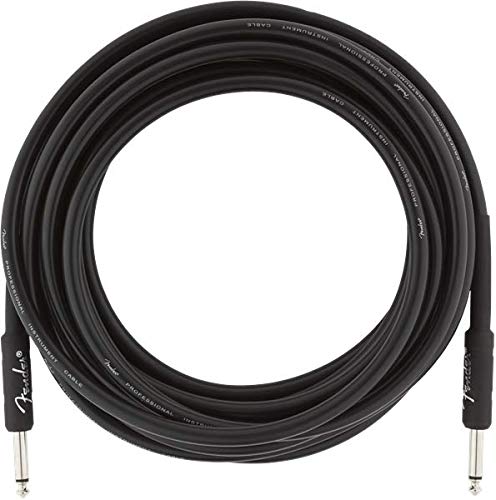 Fender Professional Series Instrument Cable, Straight/Straight, Black, 18.6ft [$14.85]
