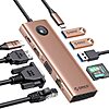 ORICO 9-in-1 USB-C Docking Station with HDMI 4K@30Hz+PD100W+3*USB3.0+Ethernet+SD/TF+VGA $12.81