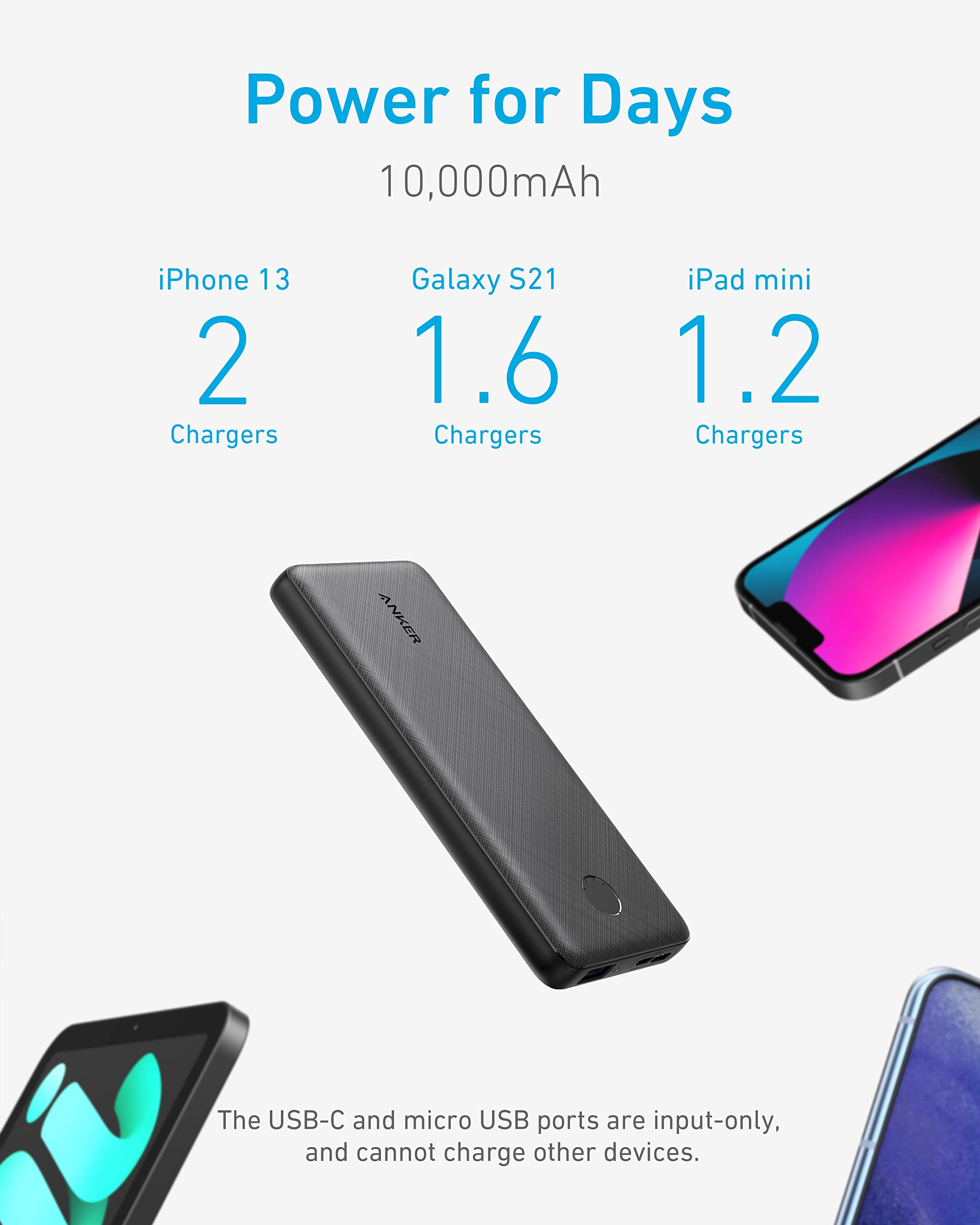 Anker Portable Charger 10K Battery Pack for $10.99 + Free Shipping w/ Prime or on $35+