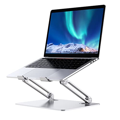 Soundance Laptop Stand for Desk with Stable Heavy Base, Silver for $13.99 - Amazon
