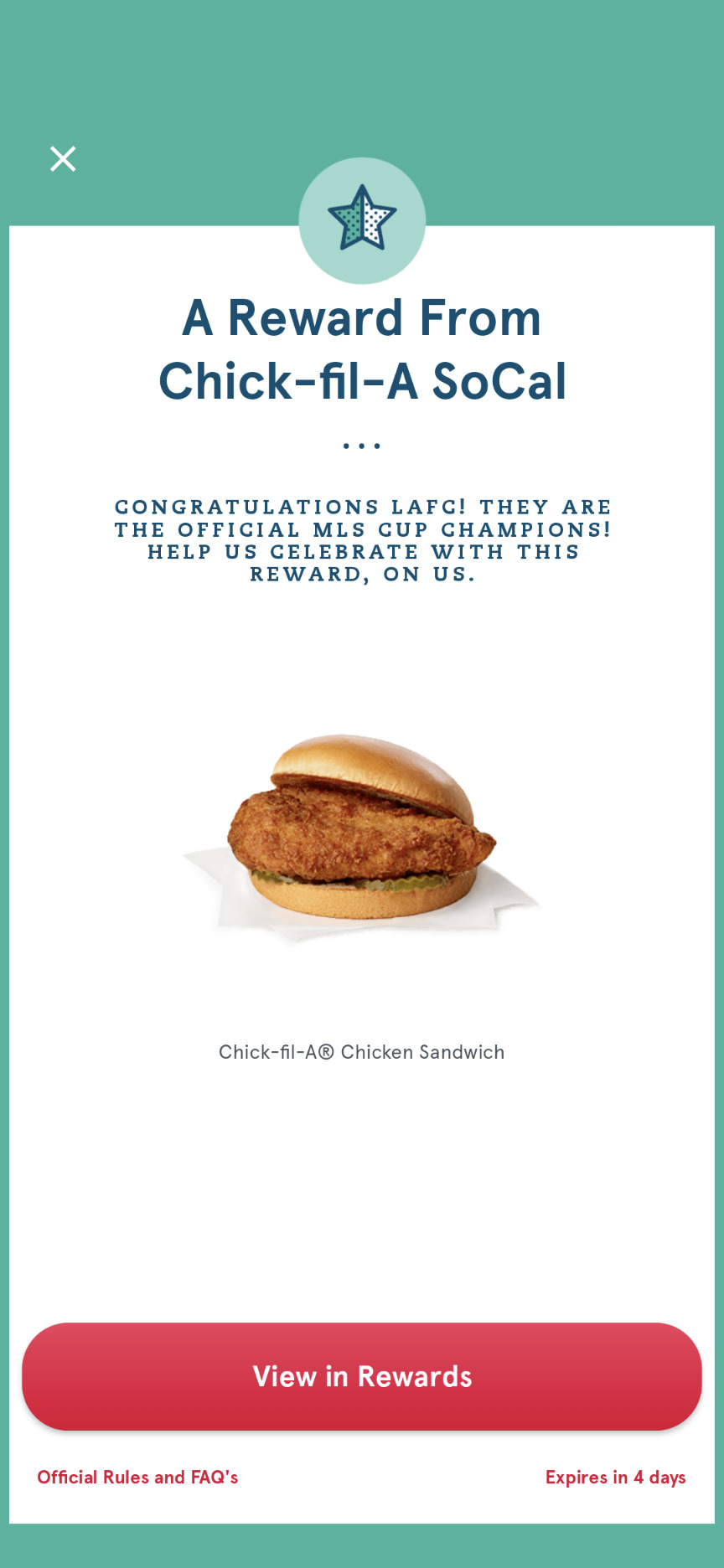 Chick Fil A Rewards Forgot To Scan Card