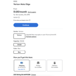 Walmart | Verizon Moto Edge 2021 256GB - $36 | Postpaid account only | unlock after 60 days