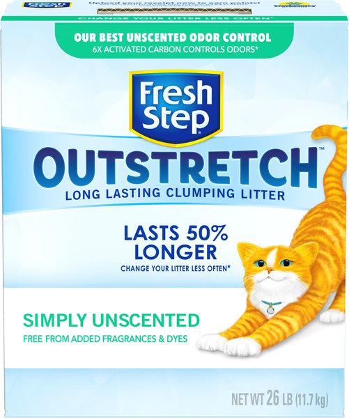2 x 26 lbs. Fresh Step Outstretch Simply Unscented Cat Litter, $20.53 + Free Shipping