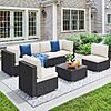 7-Piece Yitahome Wicker Outdoor Sectional Sofa Set w/ Table &amp;amp; Cushions $345 + Free Shipping