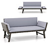 Costway Outdoor Convertible Sofa Daybed w/ Adjustable Armrests (Gray) $115 + Free Shipping