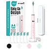 COSLUS 47000 VPM Electric Sonic Toothbrush w/ Travel Case &amp;amp; 6 Brush Heads (Pink) $10 + Free Shipping w/ Prime
