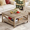 Yitahome 2-Tier Square Wooden Coffee Table w/ Storage $47.85 + Free Shipping
