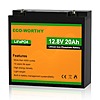 ECO-WORTHY 12V 20Ah LiFePO4 Lithium Battery $47.25 + Free Shipping