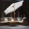 7.5 ft Autlaycil Patio Umbrella w/ Fringe Tassels &amp;amp; Solar LED Lights (White) $34 + Free Shipping