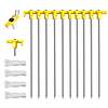 Ainfox 10-Pack 9&amp;quot; Galvanized Tent Stakes w/ Ropes $6.50 + Free Shipping