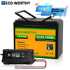 ECO-WORTHY 12V 100AH 1280Wh LiFePO4 Lithium Battery+ 12V 20A Battery Charger $153 + Free Shipping