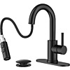 Prime Members: FORIOUS Bathroom Sink Faucet w/ Pull Down Sprayer &amp;amp; Pop-Up Drain (Matte Black) $31.50 &amp;amp; More + Free Shipping