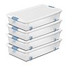 4-Pack 56-Qt Sterilite Latching Stackable Wheeled Storage Container w/ Lid $60, 12-Pack $178 + Free Shipping