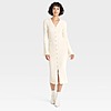 Women's Bell Long Sleeve Midi Sweater Dress - A New Day (Black or Cream, Various Sizes) $10 + Free Shipping