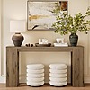 Heynemo 63&amp;quot; Farmhouse Entryway Console Table w/ Side Storage Shelves $83 + Free Shipping