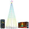 6' RGBIC Christmas Cone Tree Smart Lights w/ 316 LEDs &amp;amp; Music Sync (White Stand) $120 + Free Shipping