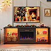 Bestier 63&amp;quot; Electric Fireplace TV Stand (For TVs Up to 70&amp;quot;, Black Marble) $124.10 + Free Shipping