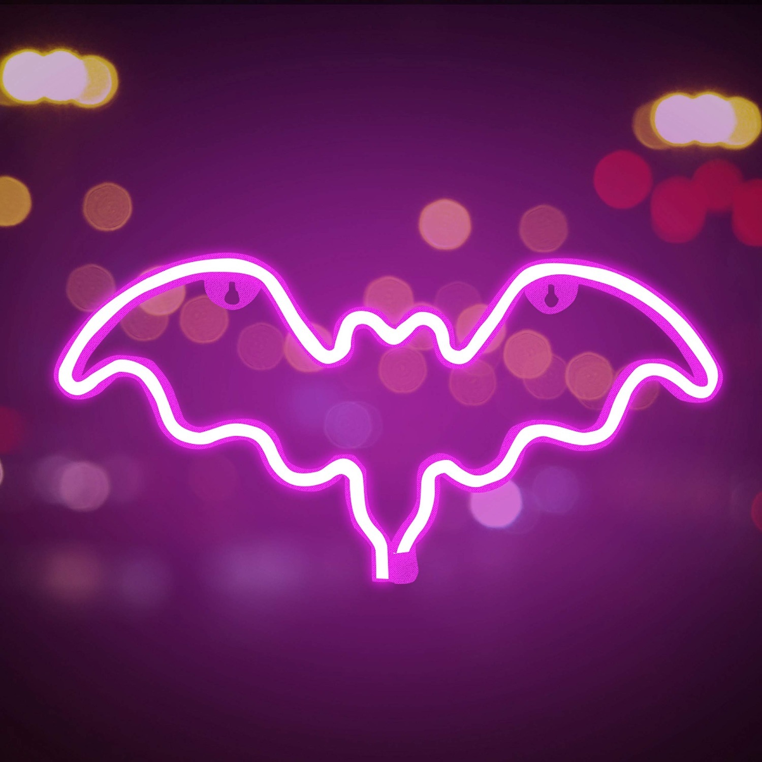 Funpeny Halloween LED Neon Bat Light (Pink), USB Charging & Battery Operated $6 + Free Shipping w/ Prime or $35+ Orders