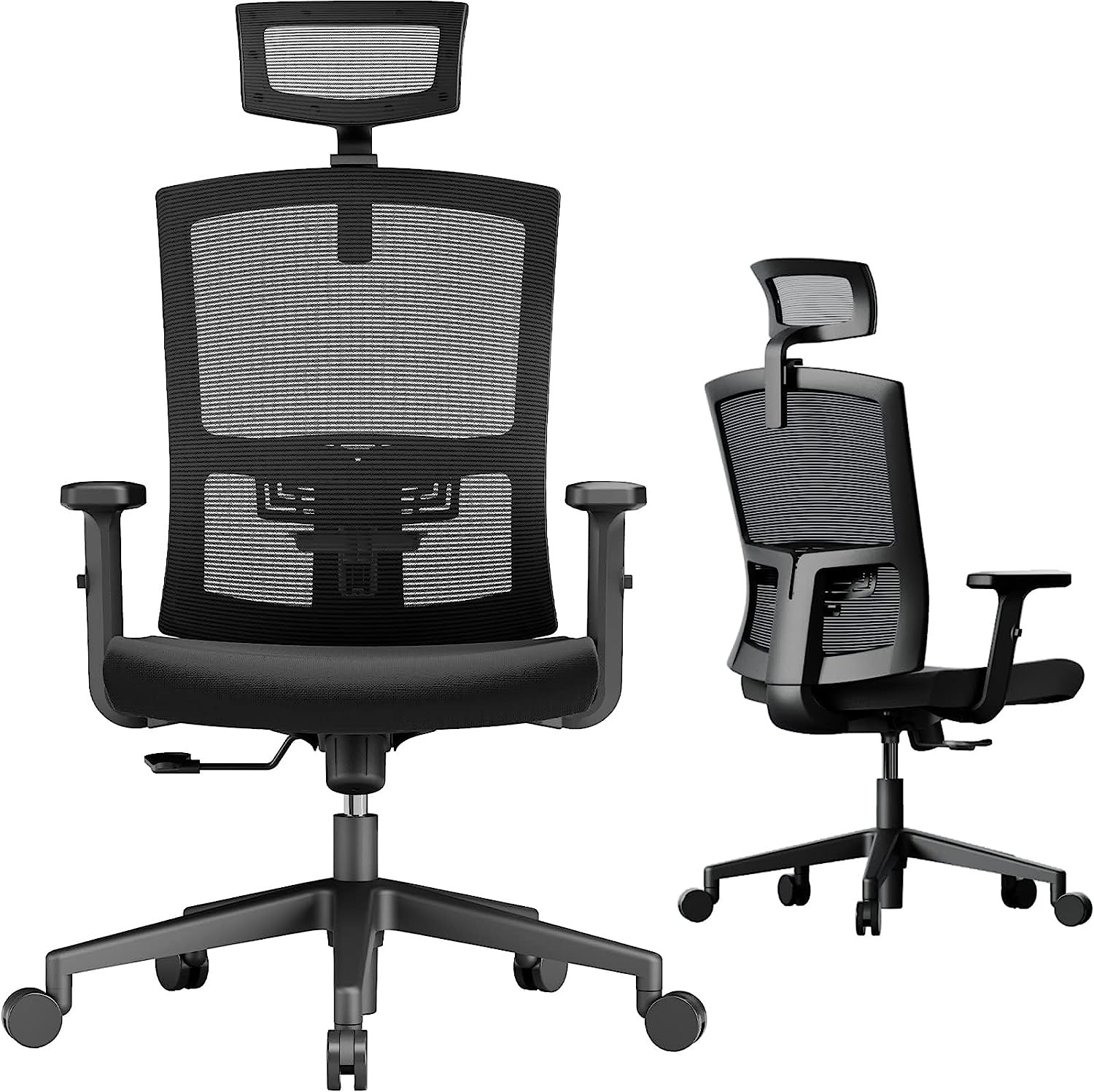 NOBLEWELL Ergonomic Office Chair w/ 2'' Adjustable Lumbar Support $75.29 + Free Shipping