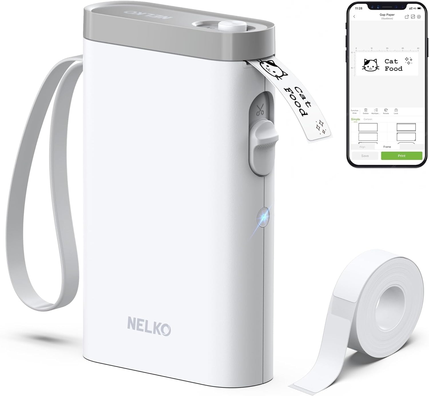 Prime Members: Nelko Bluetooth Mini Thermal Label Maker Machine w/ Tape $12.42 + Free Shipping