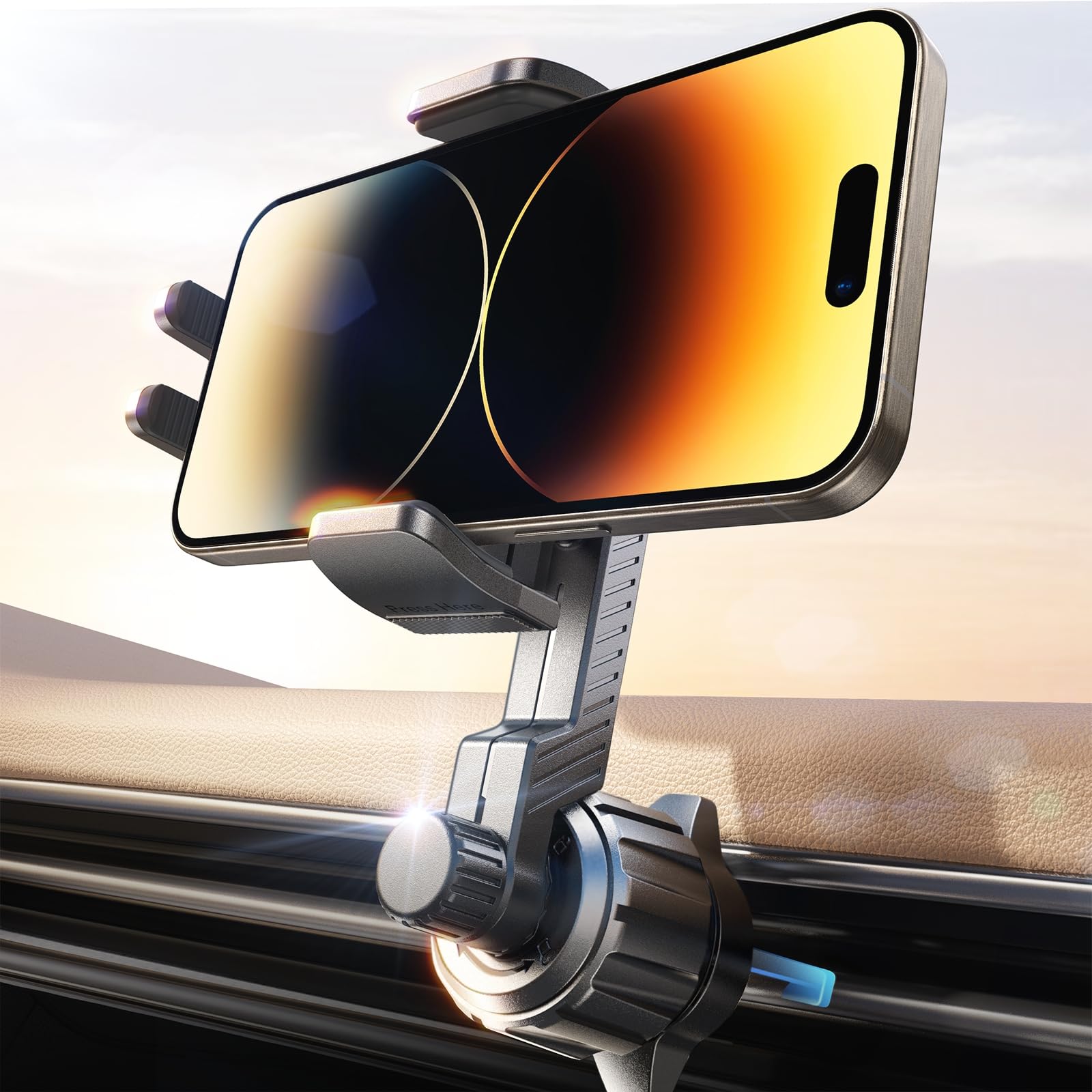 LISEN Universal Car Vent Mounted Adjustable Phone Holder $6 + Free Shipping w/ Prime or $35+ orders