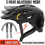Wildhorn Corvair Mountain Bike Helmet (Men's and Women's, Various Colors) w/ Adjustable Visor &amp; FTA Fit $25 + Free Shipping