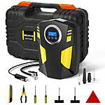 NEXPOW 12V 150PSI Portable Tire Inflator Air Compressor w/ Digital Pressure Gauge, Accessories &amp; Hard Case $22 + Free Shipping w/ Walmart+ or $35+ orders