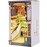 Rowood Book Nook Kit: 3D Wooden Puzzle/Bookshelf Decor w/ LED Light (Sakura Tram) $24.90 + Free Shipping w/ Prime or $35+ orders