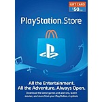 $50 PlayStation Store eGift Card (Digital Delivery) for $42.99