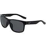 Nike Cruiser P Polarized Shiny Black Square Sport Sunglasses $29 + Free Shipping