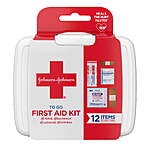 12-Piece Johnson &amp; Johnson First Aid To Go Portable Mini Travel Kit $2.38 + $1 Walmart Cash + Free Shipping w/ Walmart+ or Free Store Pickup