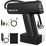 NEXPOW 160PSI 12V Tire Inflator Portable Air Compressor w/ 7500 mAh Battery &amp; Power Bank $16 + Free Shipping w/ Prime or $35+ orders