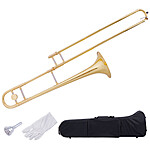 Costway B Flat Golden Brass Trombone w/ Mouthpiece $149 + Free Shipping