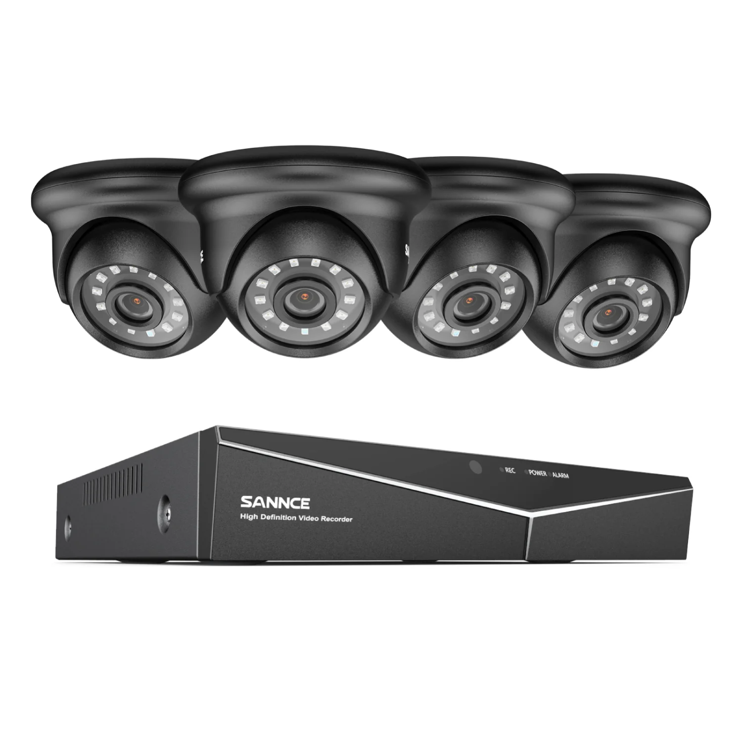 SANNCE 8-Channel 1080p Wired Security Camera System: Hybrid DVR + x4 2MP Turret Cameras w/ Smart Motion Detection & 24/7 Recording + Free Shipping $95