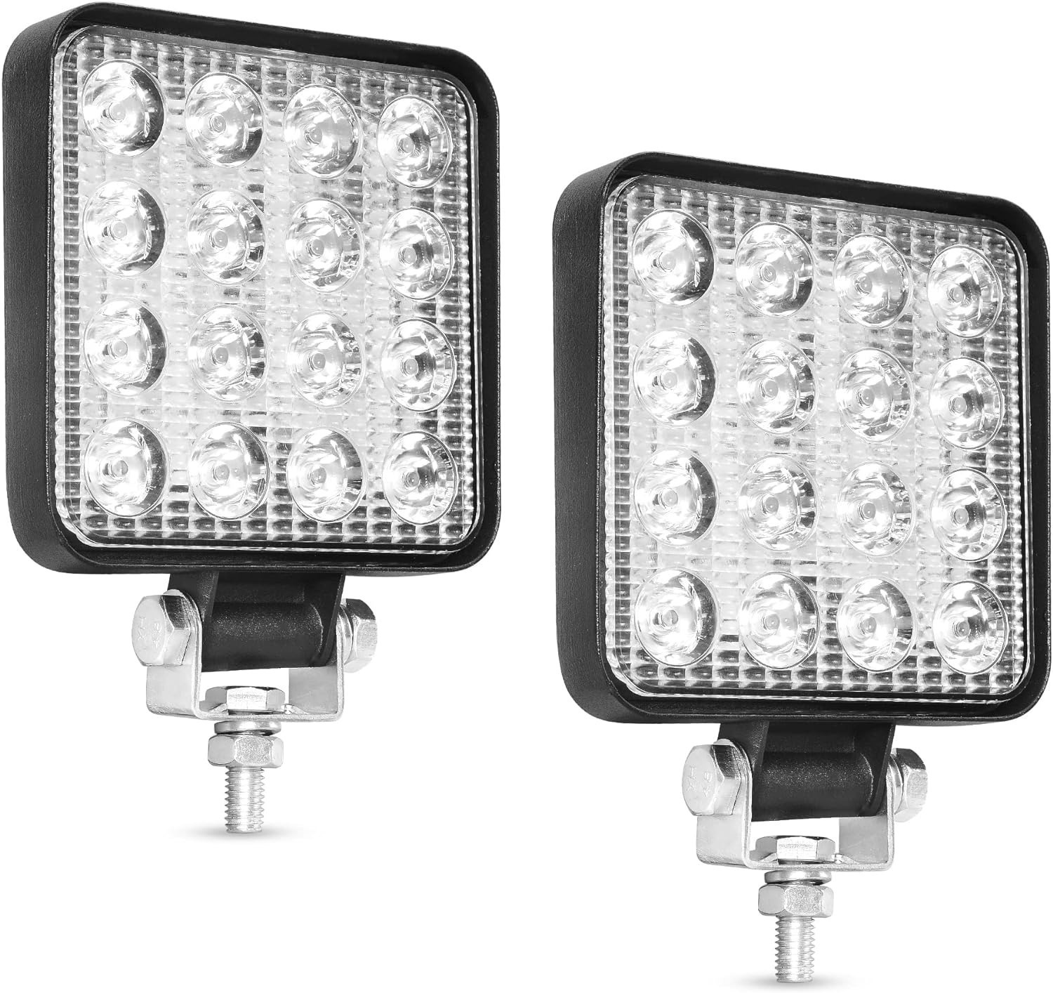 2-Pack YITAMOTOR 4" 48W LED Square Pod Lights w/ Spot/Flood Combo Beam for Vehicle $8.75 + Free Shipping w/ Prime or $35+ orders
