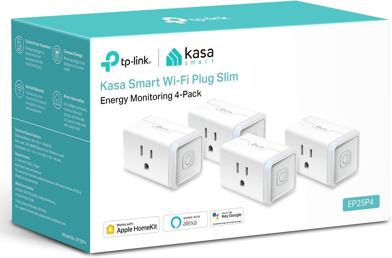 TP-Link Kasa 4-Pack Smart HomeKit Plugs $32.61, 2-Socket Outdoor HomeKit Plug $20, Single-Pole HomeKit Smart Switch $15 & More + Free Shipping